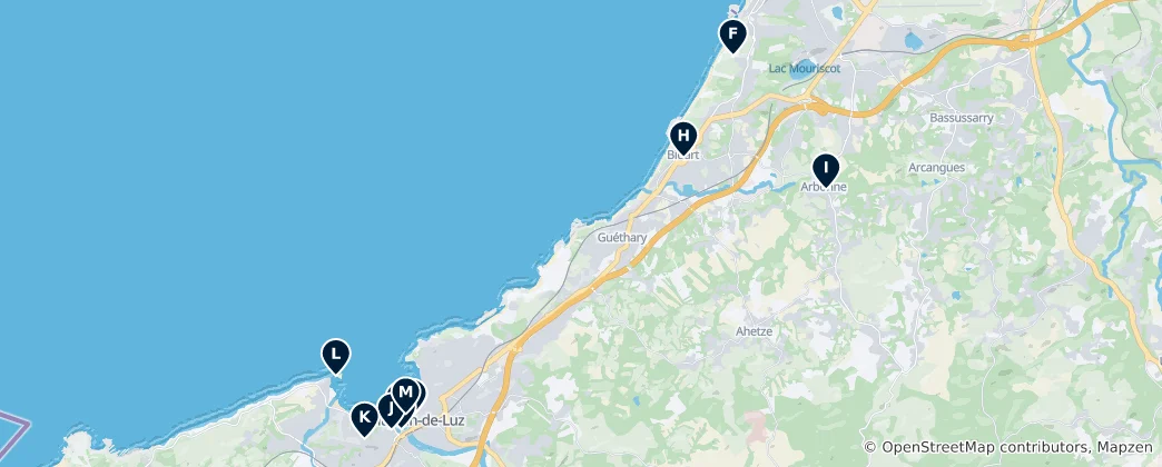 Mapa de Basque Heritage Sites