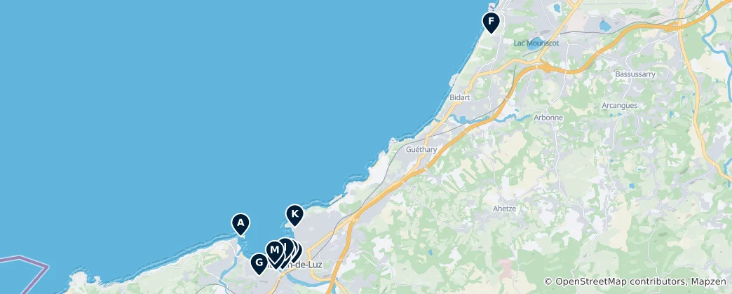 Mapa de Saint-Jean-de-Luz Essentials