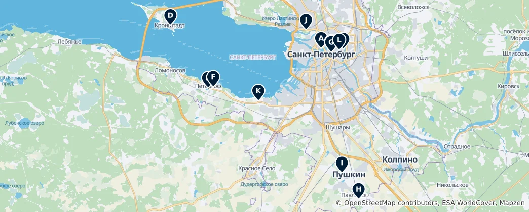Kaart van Iconic Religious Sites