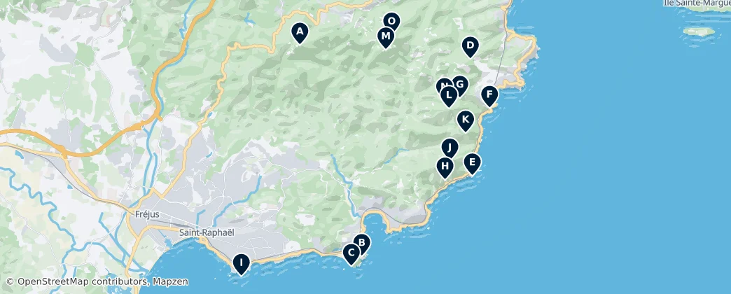 Panoramic Viewpoints of Esterel – Mapa