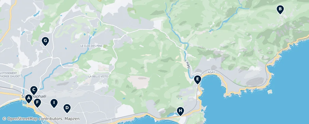 Religious Sites in Saint-Raphaël — Map