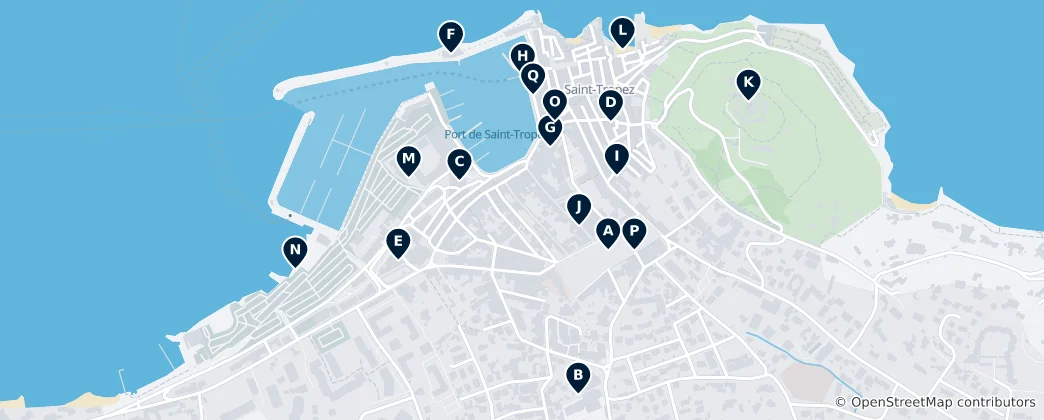 Map of Saint-Tropez Unmissables