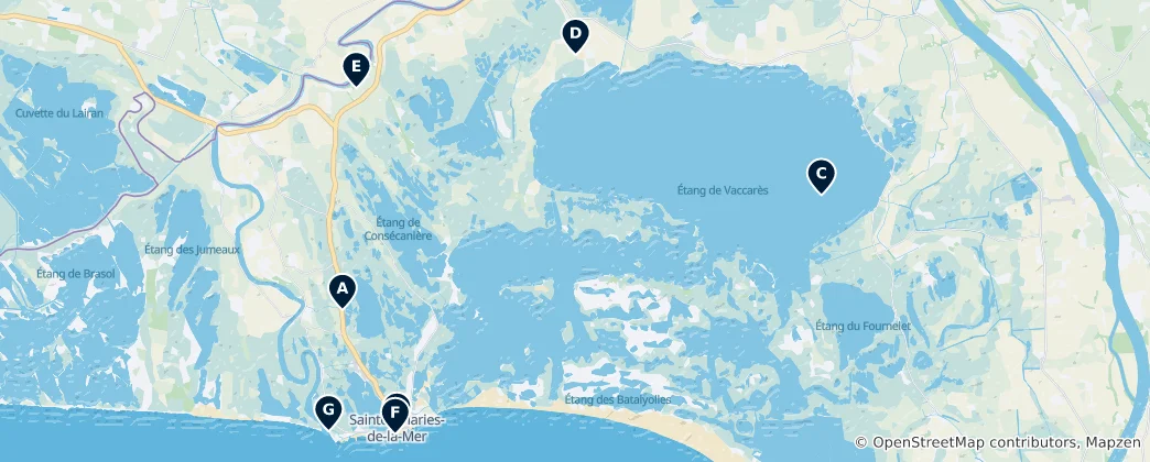 Map of Saintes-Maries-de-la-Mer Essentials