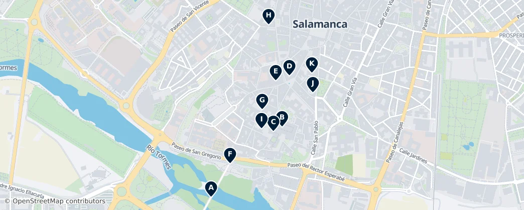 Map of Historic Salamanca