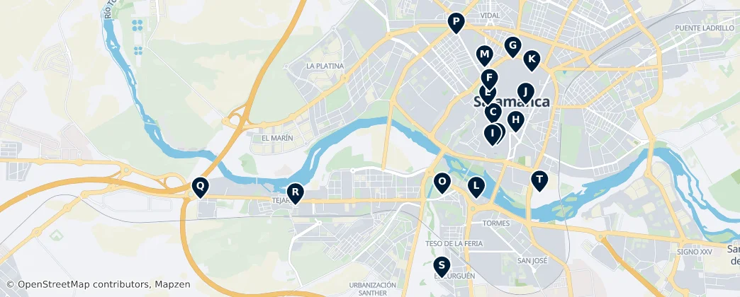Map of Salamanca's Sacred Architecture
