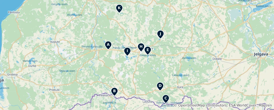 Mappa di Saldus Municipality Essentials