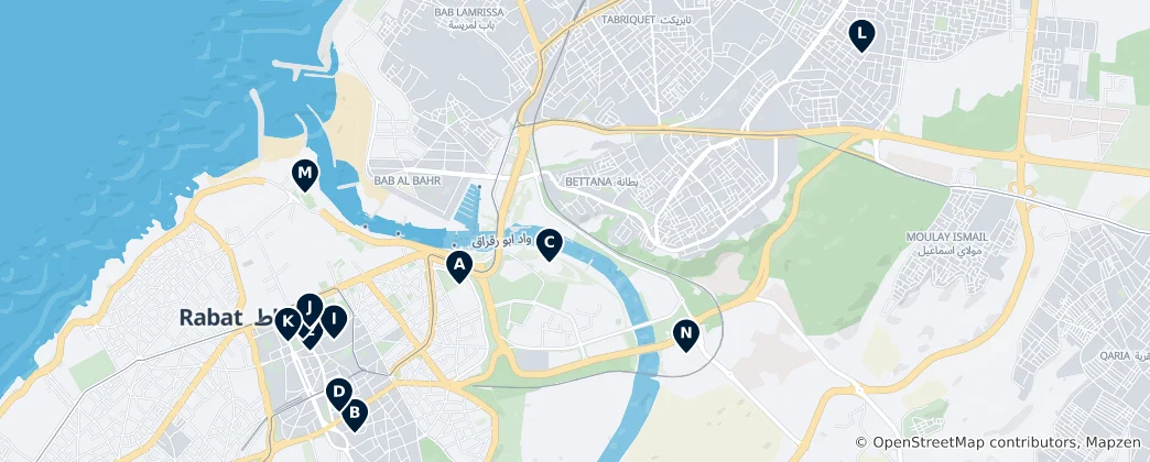 Mapa Rabat's Cultural Highlights
