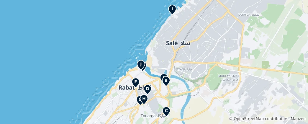 Mappa di Rabat's Historical Treasures