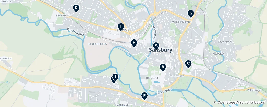 Mapa Salisbury's Christian Heritage