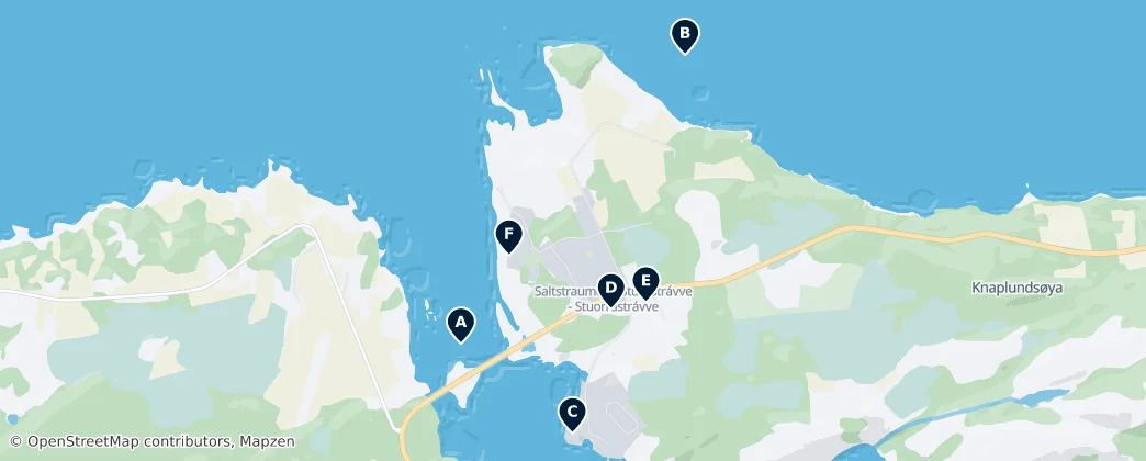 Mappa di Saltstraumen - Stuorstrávve - Stuorrastrávve Essentials