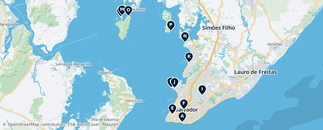 Map of Christian Places of Worship