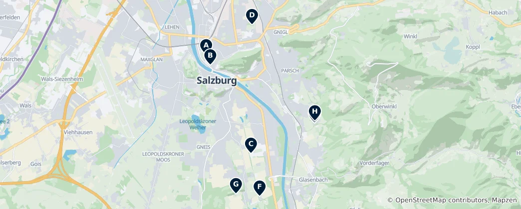 Map of Historic Palaces & Memorials