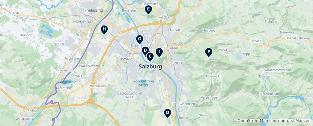 Map of Parks and Viewpoints