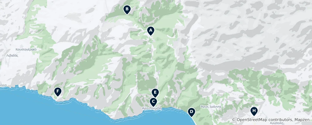 Map of Historic Churches of Samaria