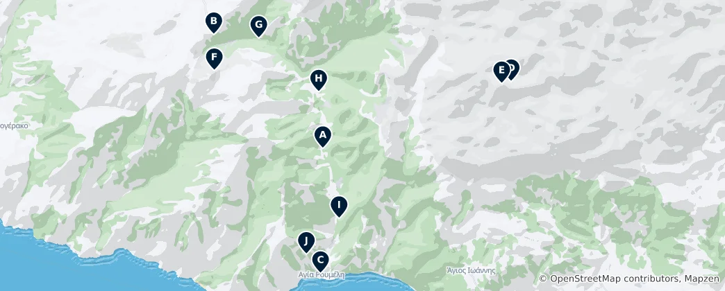 Mappa di Samaria National Park Essentials