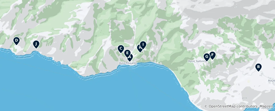 Mapa Samaria's Ruins and Forts