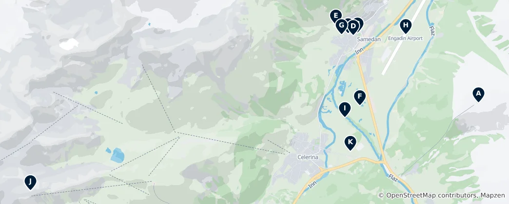 Mapa Samedan Essentials