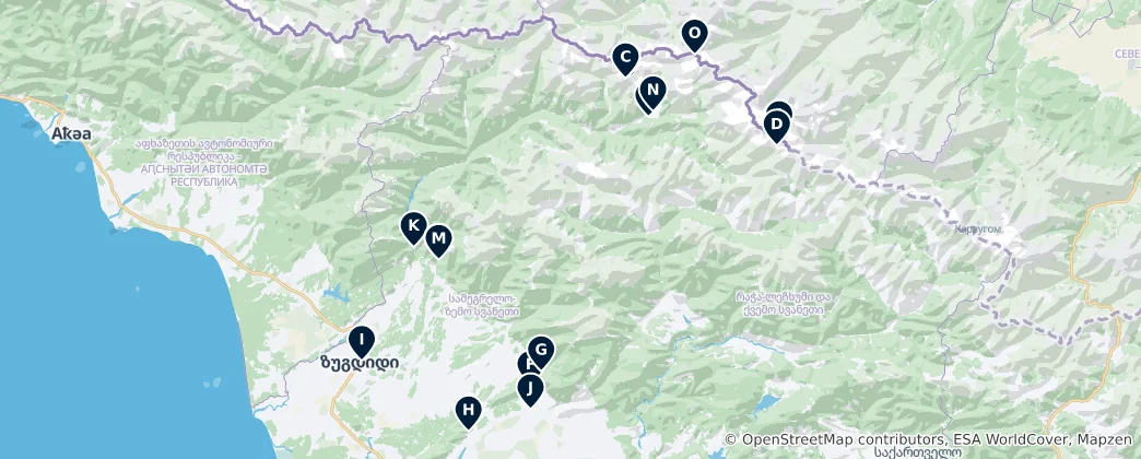 Mapa Samegrelo-Zemo Svaneti: The Unmissable Treasures