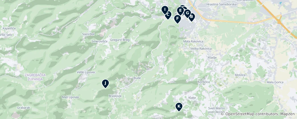Mapa De Grad Samobor Essentials