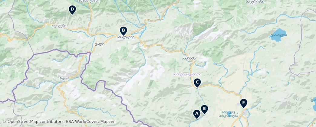 Historic Fortresses & Ruins — Mapa