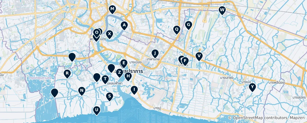 Mappa di Thai Buddhist Temples