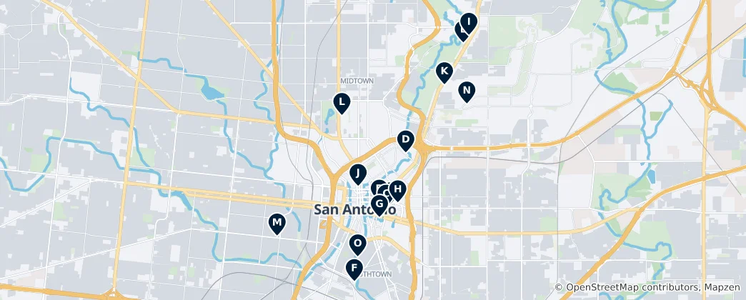 Mapa San Antonio Museums
