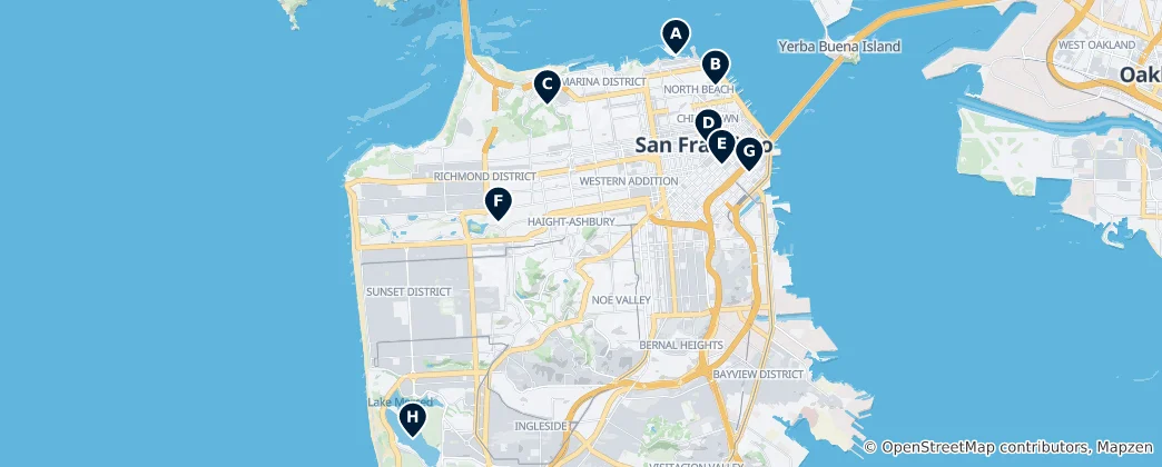 Mappa di Editor's Choice San Francisco