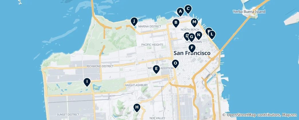 Mapa Absolutní nezbytnosti San Francisca