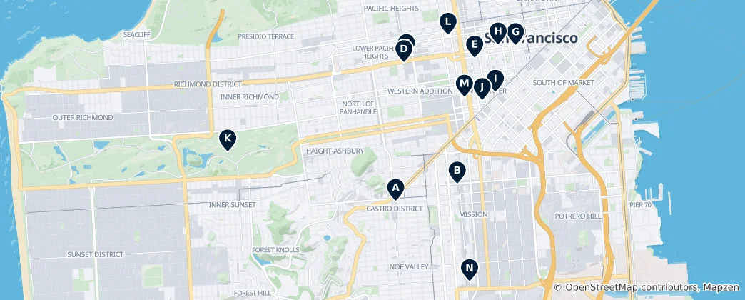 Mappa di Teatri e Cinema