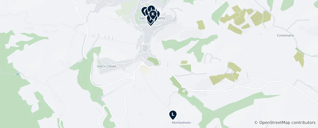 Map of San Gimignano Towers