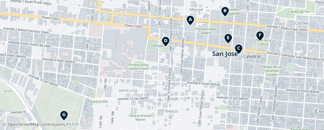 Mapa San José Essentials