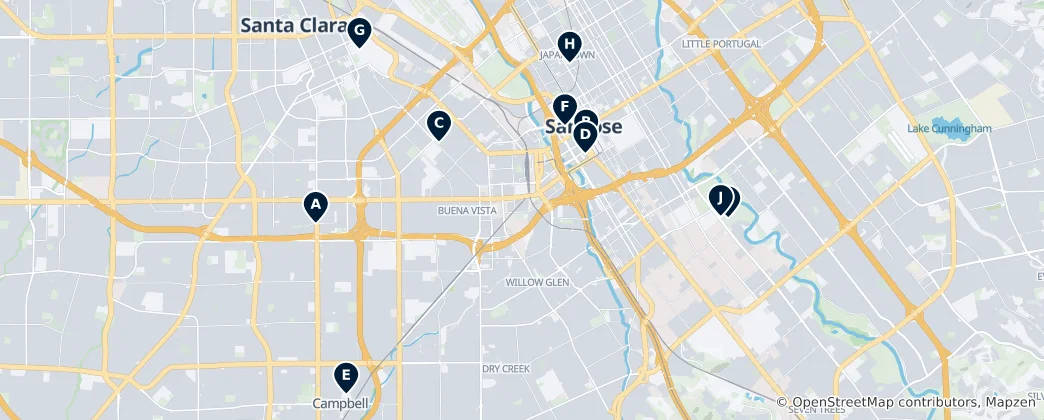 Mapa San Jose Museums