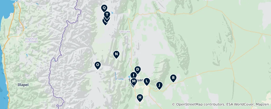 Mappa di Notable Religious Sites