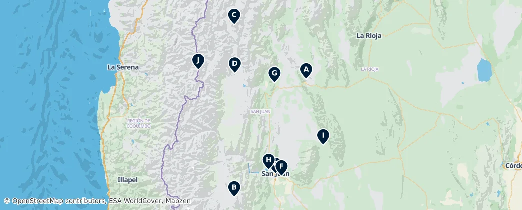 Mapa Provincia de San Juan: Unmissable Wonders