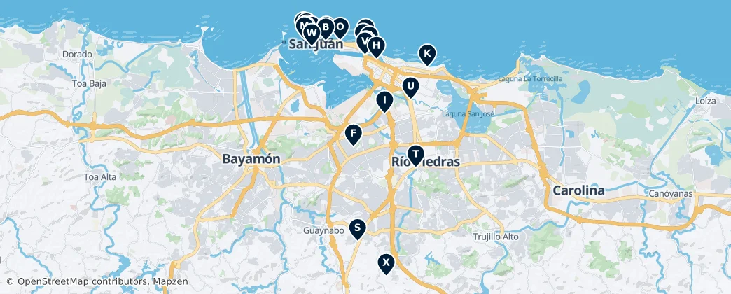 Historic Sites of Puerto Rico — Mapa