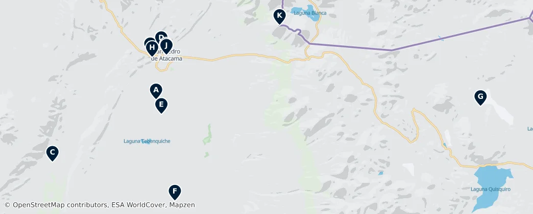 Map of San Pedro de Atacama: Absolute Must-Sees