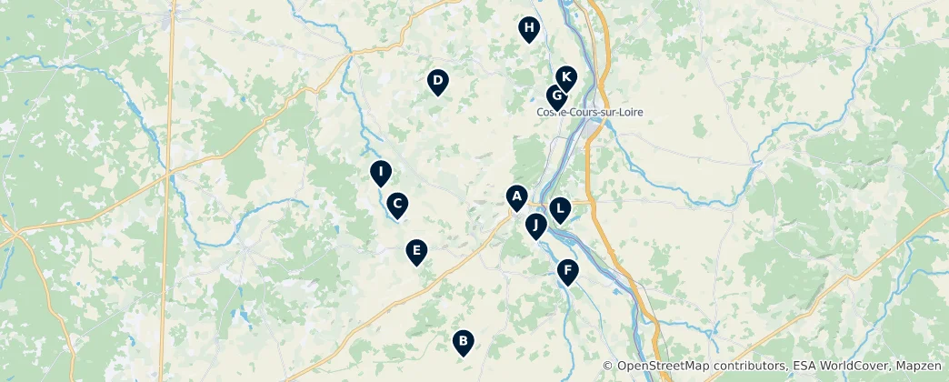 Map of Castles and Manor Houses