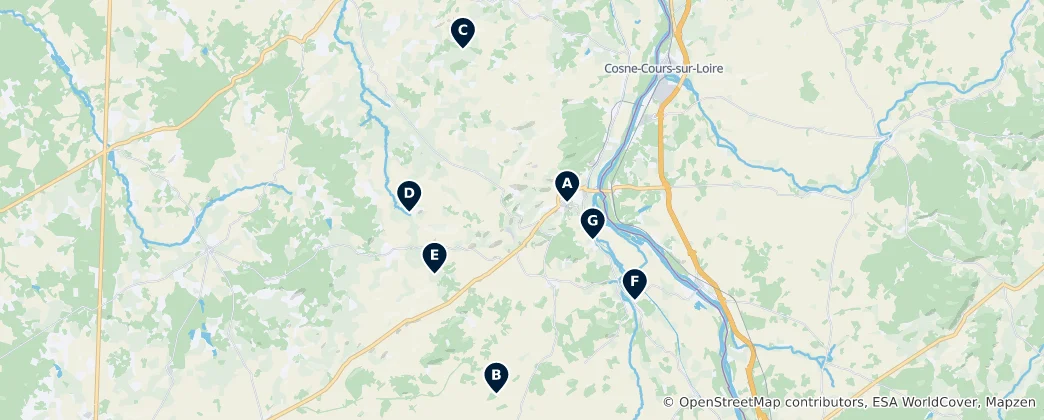Mapa Castles & Heritage of Sancerre