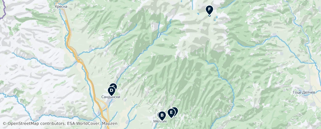 Sandanski Essentials – Mapa