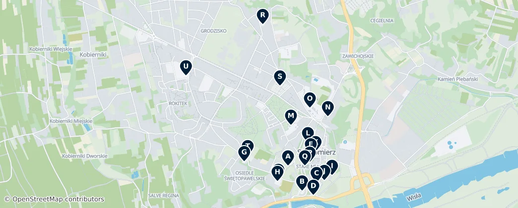 Historic Sandomierz Sites — Térkép