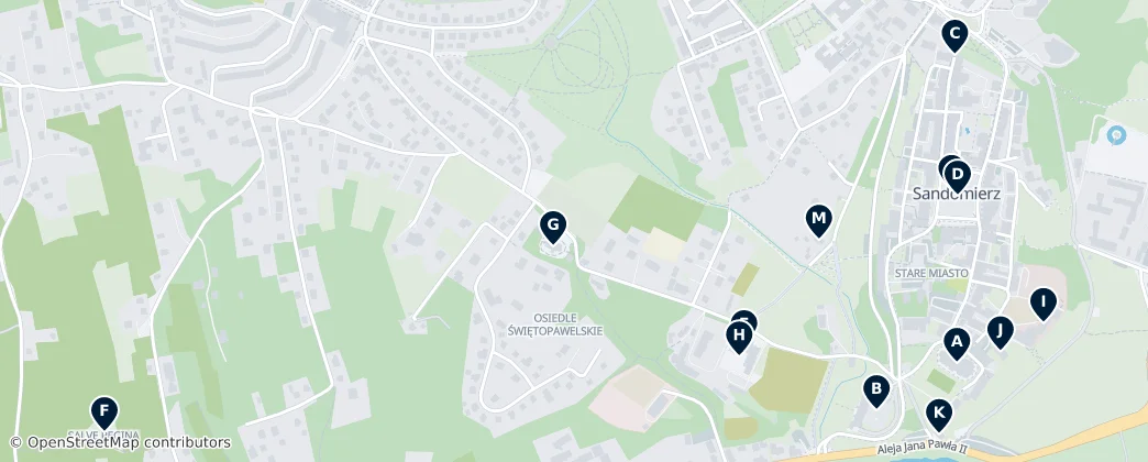 Sandomierz Must-Sees — Map