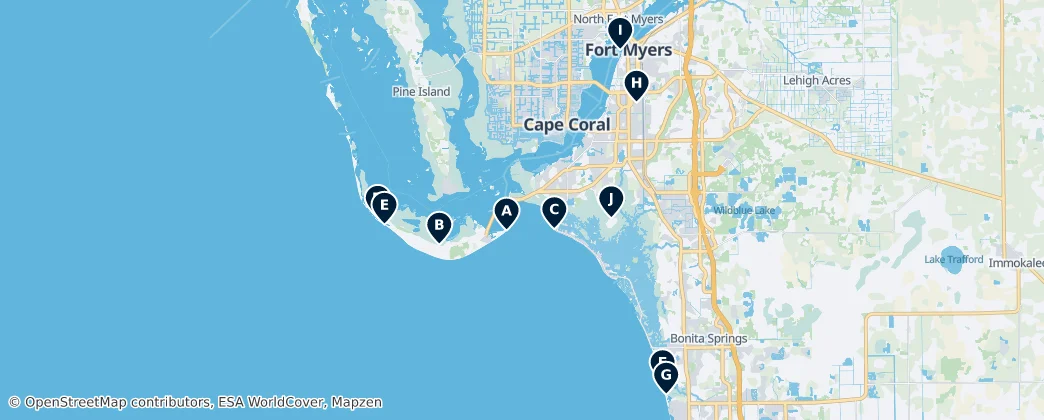 Map of Sanibel Island Unmissables