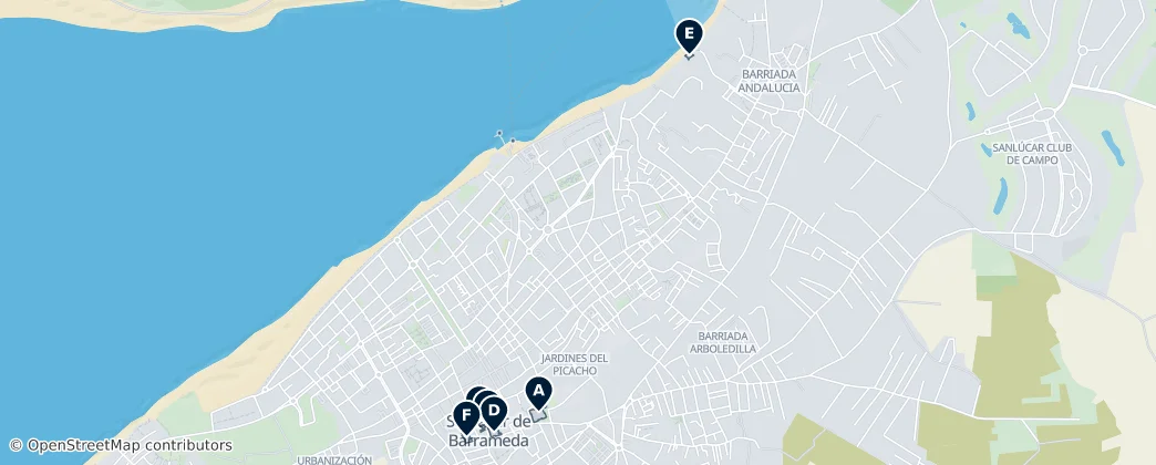 Historic Sites of Sanlúcar — 지도