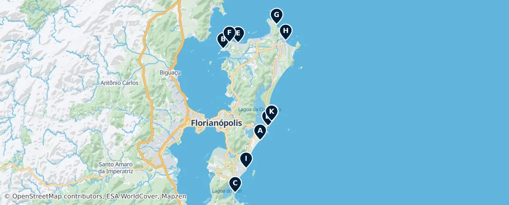 Map of Florianópolis' Best Beaches