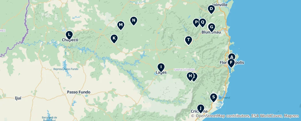 Mapa Notable Religious Sites