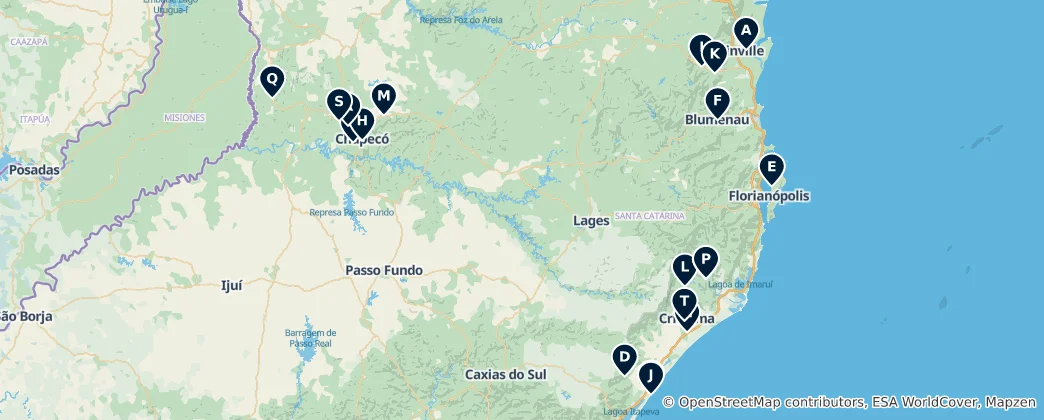 Mapa Regional Flavors & Seafood