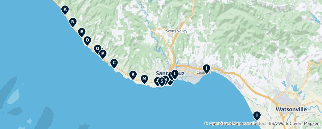 Map of Beaches and Coastal Gems