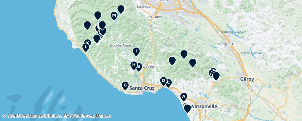 Map of Camping and Outdoor Adventures