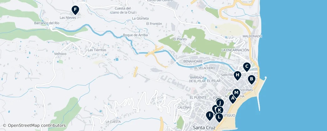 Mapa de Santa Cruz de la Palma Essentials