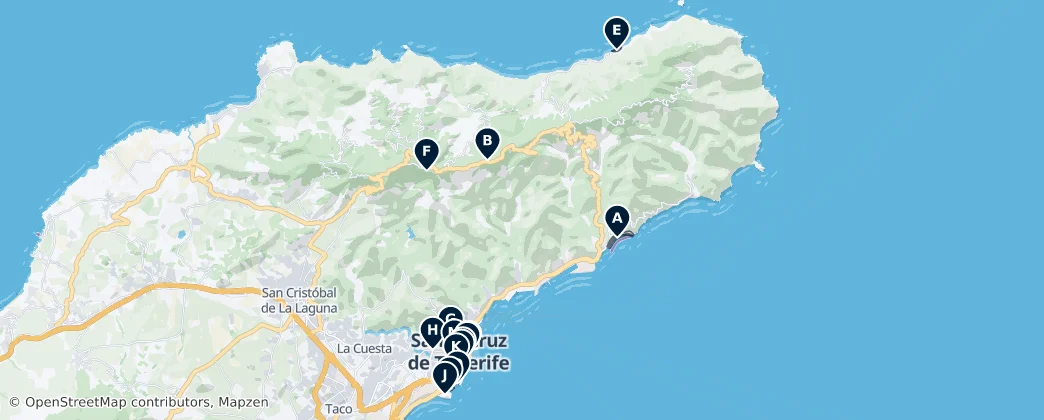 Santa Cruz de Tenerife Essentials — Karte